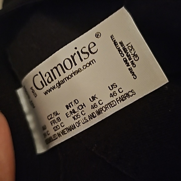 GLAMORISE Gray black Heather Magic Lift Posture Back wireless  sz 46 C Bra WL210 - Picture 7 of 7